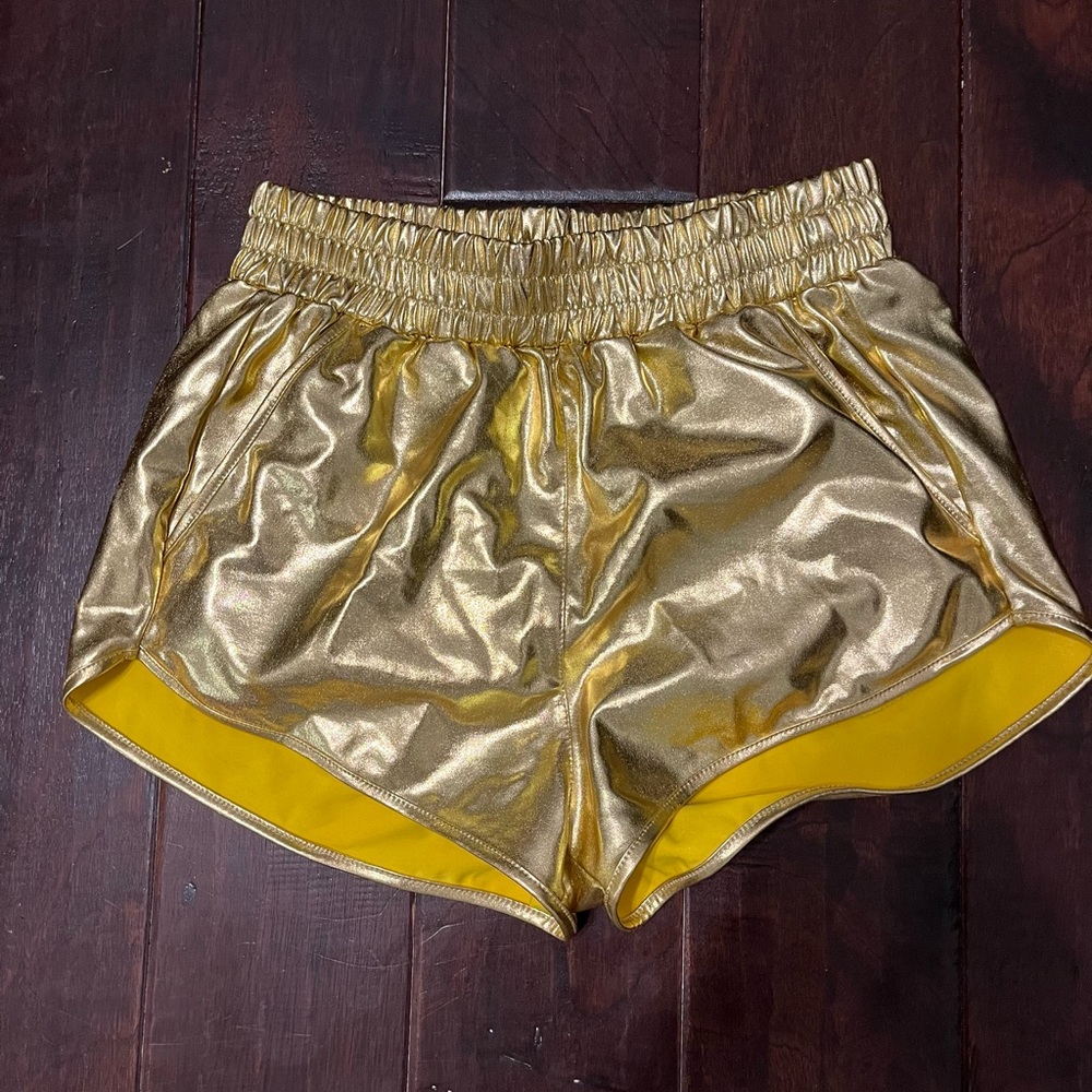 Gold or red party metallic shorts! Very cute and fun!